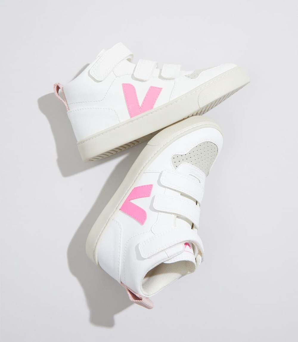 Veja Trainers Kids White - V-10 Mid Cwl - KMIT-27349